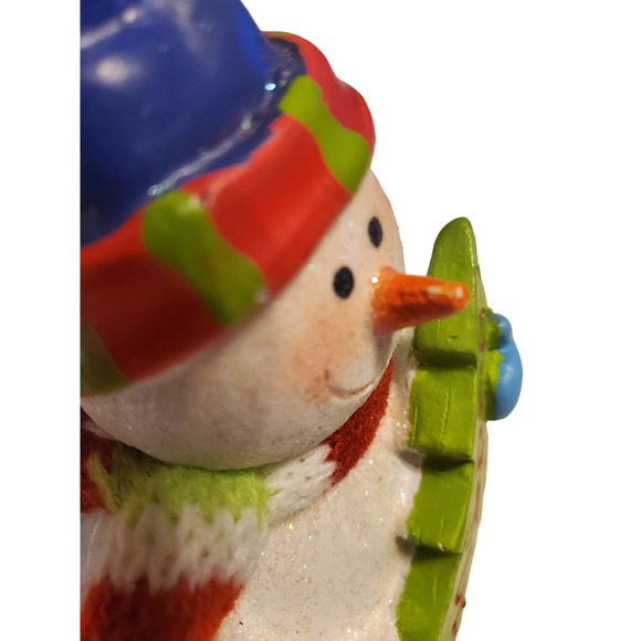 Snowman Stocking Holder Brown Base - Picture 4 of 7